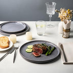 AmorArc Stoneware Dinnerware Sets,Round Reactive Ceramic Plates and Bowls Sets,Highly Scrath Resistant | Dishwasher & Microwave Safe Dishes,Service for 4 (12pc)