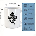 Edgy Skull & Rose Mug Set – Tattoo‑Style Ceramic Coffee Mugs, Unique Gift Boxed Set for Him & Her, Novelty Gothic Mugs, Birthday or Rocker Gift