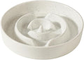 Havniva Ceramic 1.6 Cup Dog Bowl Slow Feeder for Large and Medium Dog, 8.2inch Pet Slow Dish, Stop Bloat, Preventing Choking(Single Bowl, Vanilla White)