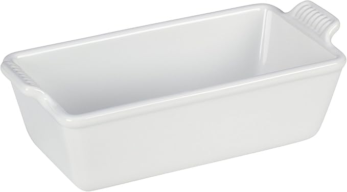 Le Creuset Stoneware Heritage Loaf Pan, 9" x 5" x 3" (1.5 qt.), White