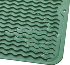 MicoYang Silicone Dish Drying Mat for Multiple Usage,Easy clean,Eco-friendly,Heat-resistant Silicone Mat for Kitchen Counter or Sink,Refrigerator or Drawer liner Green M 12 inches x 12 inches