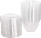 Smygoods Disposable Plastic Salad Bowls with Airtight Lids Ideal for Meal Prep, Takeout, Catering, Parties, Picnics, and Food Storage, Stackable, Leak-Proof