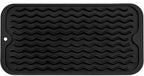 MicoYang Silicone Dish Drying Mat for Multiple Usage,Easy clean,Eco-friendly,Heat-resistant Silicone Mat for Kitchen Counter or Sink,Refrigerator or Drawer Liner Black S 12 inches x 6 inches
