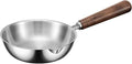 IMEEA 6.3-Inch Egg Pan Omelet Pan SUS304 Stainless Steel Small Frying Sauce Pan with Wodden Handle