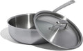 Made In Cookware | 3 Quart Stainless Steel Saucier Pan | 5 Ply Stainless Clad | Professional Cookware | Crafted in Italy | Induction Compatible