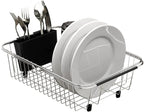 TESOT Adjustable Over Sink Dish Rack Stainless Steel Dish Drying Rack On Counter or in Sink, Rustproof