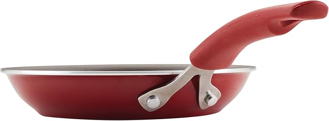 Rachael Ray Cook + Create Nonstick Frying Pan/Skillet, 8.5 Inch, Red