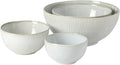 Gibson Elite Sandy Pines 4 Piece Nesting Bowl Set, 4”, 5.5”, 7” & 9” Round Stoneware Bowls, Reactive Glaze Finish, Taupe, Mixing, Prep & Serving Bowls, Microwave & Dishwasher Safe