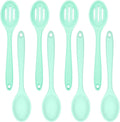 ELANE 8 Pcs Silicone Cooking Spoons Set,Mixing Spoons for Cooking Spoons for Nonstick Cookware Silicone Serving Spoons,Mixing Spoons for Cooking (Green)