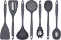 Glad Cooking Kitchen Utensils Set – 7 Pieces, Nylon Tools for Nonstick Cookware, Gray
