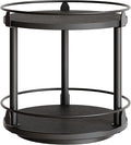 Lazy Susan Organizer, Rotating Spice Rack, 2 Tier Spice Turntable Organizer, Industrial Turntable Spice Holder, for Kitchen Countertop and Cabinet, Compact and Versatile, Black SR22BK