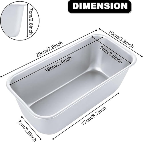 6 Pack Aluminum Loaf Pans 8x4 Inch Banana Bread Pan for Homemade Bread Baking Pan for Oven 2.8” Deep Metal Meatloaf Pan Sandwich Bread Loaf Pans for Baking Bread Tins for Baking Meat Loaf Cake