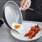 GreenPan Chatham Hard Anodized Healthy Ceramic Nonstick, 8" Frying Pan Skillet, PFAS-Free, Dishwasher Safe, Oven Safe, Gray