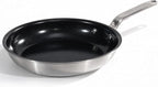 5 Ply Ceramic Non Stick Frying Pans - 12 Inch Stainless Clad Nonstick Skillet, Non-Toxic PTFE PFOA & PFAS Free, Induction Ready Oven Safe up to 650°F, Professional Even Heating Cookware