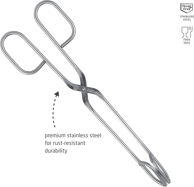 triangle Kitchen Tongs - 9.5 in (24 cm) - Ideal for Turning, Tossing, Flipping & Serving - Lightweight Handles - Dishwasher Safe