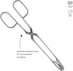 triangle Kitchen Tongs - 9.5 in (24 cm) - Ideal for Turning, Tossing, Flipping & Serving - Lightweight Handles - Dishwasher Safe