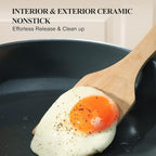 PRICUSIS Nonstick Ceramic Frying Pan, 8/10/12 Inch Non Toxic Skillet, Egg & Omelet & Chef's Pan, Induction Compatible & Oven Safe, Dishwasher Safe,PTFE PFAS & PFOA Free (6-Inch, Gray)