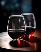 LUXU Stemless Wine Glasses(Set of 6)-20 oz,Crystal Wine Cups for Red or White Wine,Large Water Juice Glasses,No Stem Glass Beverage Cups,Clear Drinking Tumblers for Any Occasion