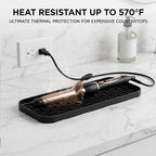 Silicone Organizer Tray, Soap and Sponge Holder for Kitchen Sink, Bathroom - Storage Tray for Dish Brush, Soap Dispenser, Dishwashing Accessories-(Black 1 Pack, 12"x4.7")