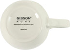 Gibson Home Great Essentials 16 Ounce Porcelain Coffee Mugs - Set of 6 - Cups for Latte, Hot Tea, Cappuccino, Mocha, Espresso, Cocoa