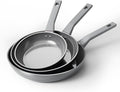 Sanho Nonstick Frying Pans Set, Ceramic Pan Skillet, Non Toxic Pans for Cooking, 8" 10" 12" Ceramic Frying Pan Set PFAS & PTFE & PFOA Free with Stay Cool Handle, Dishwasher & Oven Safe, Gray