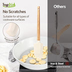 Silicone Spatula Set, Food Grade Rubber Spatula-4 Piece Nonstick Rubber Spatulas, Spoonula, Jar Scraper for Cooking, Baking, Mixing, Frosting - Heat Resistant Up to 600°F (5 Pcs Spatula White)