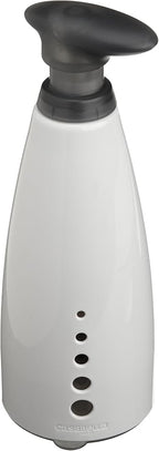 Casabella Sink Sider Soap Pump Bottle 14-Ounce Multipurpose Dispenser with Soap Filling Funnel, White