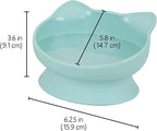 Kitty City Elevated Cat Bowls (Set of 2), Whisker-Friendly Raised Cat Food & Water Dishes, Modern Pedestal Design, Dishwasher Safe, 10.8 oz Each – Pink & Teal