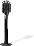 Curio Home Goods Ionic Dish Brush, Magnetized to Stand Upright, Stainless Steel with Replaceable Head, Onyx/Black