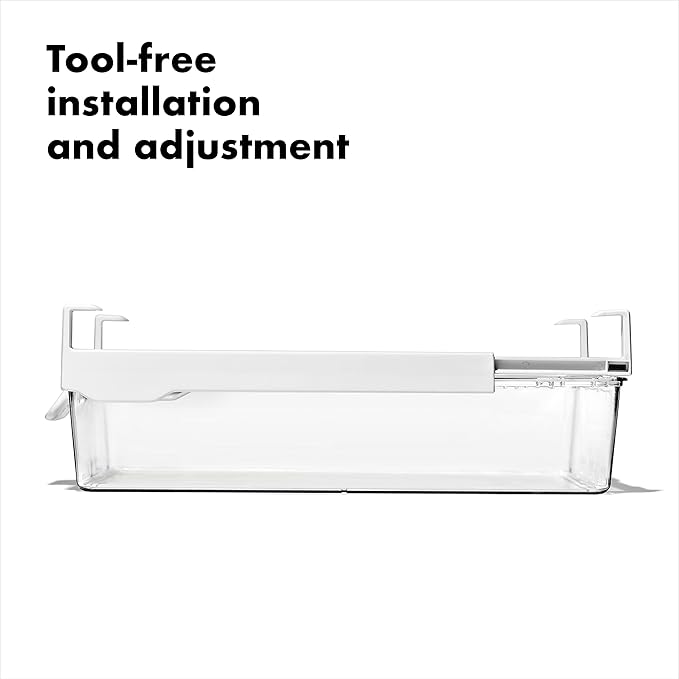OXO Good Grips Fridge Undershelf Drawer 14 in - for Deli Meat, Cheese, Produce and More