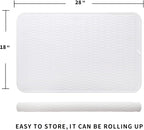 MicoYang Silicone Dish Drying Mat for Multiple Usage,Easy clean,Eco-friendly,Heat-resistant Silicone Mat for Kitchen Counter or Sink,Refrigerator or Drawer Liner White 3XL 28 inches x 18 inches