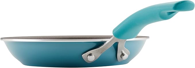 Rachael Ray Cook + Create Nonstick Frying Pan/Skillet, 8.5 Inch, Agave Blue