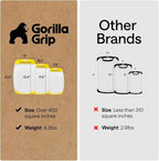 GORILLA GRIP BPA-Free Reversible Kitchen Cutting Board Set of 3, US Designed, Nonporous, Juice Grooves Catch Liquid, Slip Resistant Border, Dishwasher Safe, Durable Large Food Chopping Boards, Yellow