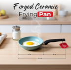 SALFORD Forged 5.5 Inch Mini Nonstick Frying Pan - Ceramic Skillet for Egg Omelet & Pancakes with Bakelite Handle Chef's Cookware - PTFE, PFAS & PFOA Free (Turquoise)