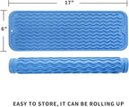 MicoYang Silicone Dish Drying Mat for Multiple Usage,Easy clean,Eco-friendly,Heat-resistant Silicone Mat for Kitchen Counter,Sink,Bar,Bottle,or Cup Lichen Blue M 17 inches x 6 inches
