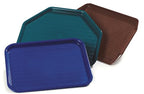 Carlisle FoodService Products Fast Food Cafeteria Tray 12" x 16", Durable Polypropylene Food Tray with Slip-Resistant Surface, Stackable for Cafes and Schools, BPA-Free, Burgundy (Pack of 24)