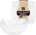 R-kay 6 Pack Square Plastic Serving Bowls - White Plastic bowls 32 Oz - White Salad Bowls Large Serving, Premium Heavy Duty For Weddings Catering And Birthday parties