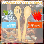 ELANE 8 Pcs Silicone Cooking Spoons Set,Mixing Spoons for Cooking Spoons for Nonstick Cookware Silicone Serving Spoons,Mixing Spoons for Cooking (Yellow)