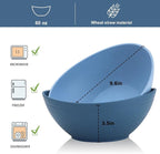 Wrova 65oz Big Wheat Straw Bowls - Large Salad Bowls set of 6 - Unbreakable Serving Bowls - Microwave & Dishwasher Safe - Oval Bowls for Cereal,Salad,Fruit - Ocean Series