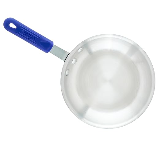 Winco Commercial-Grade Aluminium Fry Pan/Skillet, Natural Finish with Cool Touch Handle, 8"