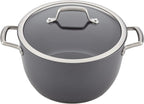 Anolon Accolade Forged Hard Anodized Nonstick Pots & Pans - Induction Cookware Set - 12 Piece - Moonstone Gray