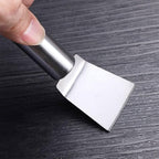 Kitchen Stove Cleaning Brush + Scraper Tool Set, Brass Wire Brushes for Range Hood Grease Grime, Rust Cleaner Heavy Duty Stainless Steel Putty Scraper for Gas Burners Cooktop Pot Pan
