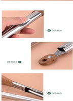 2 Pcs Wooden Tongs for Cooking – 15"/11" Walnut Wooden Kitchen Tongs with Wooden Tips, Ideal for Salad and BBQ