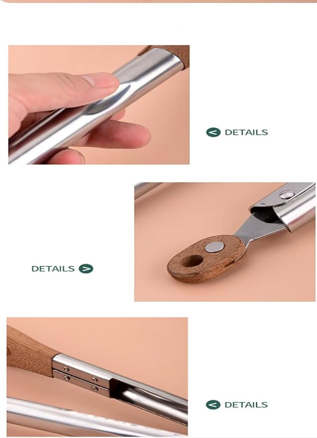 2 Pcs Wooden Tongs for Cooking – 15"/11" Walnut Wooden Kitchen Tongs with Wooden Tips, Ideal for Salad and BBQ