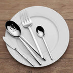 Mikasa, Zena Flatware Service for 8, 45 Piece Set, 18/0 Stainless Steel, Silverware Set with Serving Utensils