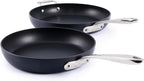 All-Clad HA1 Expert Hard Anodized Nonstick Frying Pan Set, 2-Piece 10" & 12" Skillet Set, Dishwasher-Safe, Oven-Safe Up to 500°F Compatible with All Stovetops (Gas, Electric & Induction) - Black
