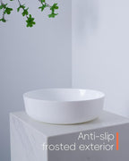 LaGlint 10 Inch 90 OZ Opal Glass Serving Bowls Set of 2, Extra Large White Salad Bowls for Kitchen, Microwave & Dishwasher Safe