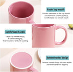 Evanda Coffee Mugs Set of 6 Pieces 12oz, Ceramic Cups with Handle for Latte, Hot Tea, Cappuccino, Mocha, Cocoa, Milk, Dishwasher Safe, Mutil Colors