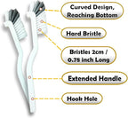 Betanull Crevice Cleaning Brush Set, Multi-Purpose Hard Bristle Brushes for Deep Cleaning Kitchen, Bathroom, Grout, Sink, Cup, Teapot, Bottle, Blender, Corners, Tight Spaces & More