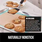 GORILLA GRIP Food Grade Reusable Nonstick Silicone Baking Mat, Oven Safe Cookie Sheet Liners, Up to 500 Degrees, No Mess Easy Clean Pastry Mats, Kitchen Essentials, 11.75x8.25 Quarter Sheet, 2PK, Mint